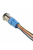 16mm Ledli Kablolu Push Tip Metal Button 12v 16mm 1no 1nc Spdt On Off Su Geçirmez Paslanmaz Çelik thumbnail 6