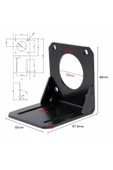Nema 23 Nema 57 Step Motor L Tip Metal Montaj Parçası Braket Metal Taban Tutucu Montaj thumbnail 2
