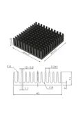 Aluminyum Soğutucu 4x4cm Altın Renk 40x40mm 143 Kanat Pasif Radyatör Peltier - 8