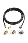 Rg58 Erkek N To Dişi Sma 5 Metre Düşük Kayıplı Kablo Rf Anten Sinyal Uzatma Kablosu Dijital thumbnail 2