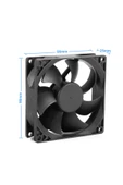 Dc 12v Fan 90x90mm 9025 3200rpm 9x9cm Sessiz 2 Pin Fırçasız Soğutma Kuluçka Ekran Kartı thumbnail 2