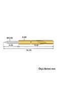 Pogo Pin P50-b1 Uyumlu  100 Adet Set Altın Kaplama Yaylı Test Probu Pim 3a 0.5mm Programlayıcı - 4