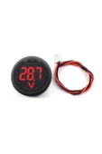 4-100V Dc Voltmetre Yuvarlak Panel Tip Montajlanabilir Dijital Kırmızı Renk Led Gösterge Ekran thumbnail 7