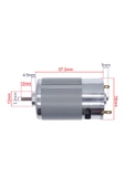 Rs555 Dc Motor 12v 7500rpm Yüksek Hız Tork Matkap Torna Cnc Router Motor Dairesel thumbnail 2