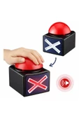 Oyun Soru Cevap Yanıt Butonu 10cm Bilgi Yarışması Işıklı Sesli Zil Uyarı Düğmesi Buzzer thumbnail 5