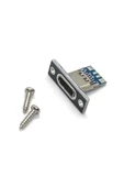 USB 3.1 Type C Panel Montaj Dişi Soket 4 Pin Smd Lehimlenebilir Padler Konnektör Telefon Şarj Board - 1
