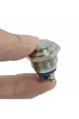 16mm Metal Panel Montaj Yüksek Kafa Push Buton No Dc 6a 12v Ac 3a 250v Ip67 Su Geçirmez thumbnail 3