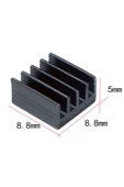 8.8mm x 8.8cm x 5mm Alüminyum Metal Soğutucu Blok Radyatör Amfi Led Entegre Transistor Vga Ram thumbnail 7