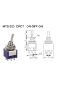 Mts-203 Mini Toggle Çift Anahtar 3a 250v On / Off / On 6 Pin 3 Pozisyon thumbnail 8