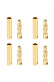 4 Çift 4mm Altın Kaplama Banana Dişi Erkek Soket 40a Pil Batarya Lion Bullet Plug Kablo - 1