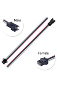 3 Pin JST SM 10cm Kablo Çifti Erkek Dişi Bağlantı Soketi LED Konnektör Şerid Led RGBWS2812B WS2811 thumbnail 2