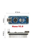 Arduino Nano 3.0 Atmega328 Ch340 Mini Usb Kod Yazılım Geliştirme Eğitim Kartı Programlama thumbnail 1