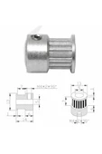 Gt2 16 Diş Alüminyum Kasnak 5mm Delik Çapı 6mm Kayış Zamanlayıcı Doğrusal Haraket Pozisyonlayıcı - 4