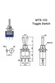 Mts-103 Mini Toggle Anahtar 3a 250v On / Off / On 3 Pin 3 Pozisyon Uyumlu thumbnail 8