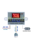 XH-W3005 DC 12V Dijital Nem Kontrol Cihazı 120W Güç Kuluçka Depo Oda Sera Havalandırma İklimlendirme thumbnail 2
