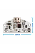 Type C Usb Besleme Dokunmatik Led Dimmer Modül 3.7V Lion Lityum Pil Şarj 3W Parlaklık Kontrol Anaht - 4
