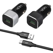 LinkTech C681 QC 3.0 18W Micro USB Araç İçi Şarj Aleti Set - 1