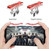 PUBG Ateş Tetik Düğmesi Tüm Telefonlar İçin Çift Oyun Adaptörü  Kutulu - 2