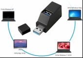 PrimeX PX-4422 3 Port Usb Çoklayıcı, 2xUSB2.0, 1xUSB3.0 USB Çoklayıcı, Mini USB Çoklayıcı - 5