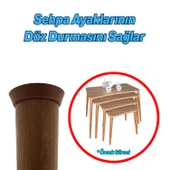 8 Adet Düz (Kahverengi) Zigon Sehpa Ayağı Orta Sehpa Tabanı Mobilya Masa Açılı Ayak Bağlantı Aparatı - 2