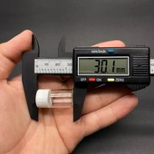 2 ml Beyaz Kapaklı Şeffaf Cam Şişe , 2 cc Kapaklı Cam Şişe x 24 Adet - 3
