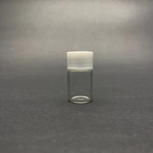 2 ml Beyaz Kapaklı Şeffaf Cam Şişe , 2 cc Kapaklı Cam Şişe x 24 Adet - 1
