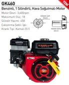 KAMA GK460 BENZİNLİ TEK MOTOR İPLİ 18HP KAMALI - 3