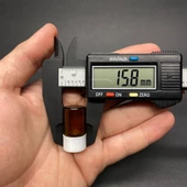 2 ml Beyaz Kapaklı Kahverengi Cam Şişe , 2 cc Kapaklı Cam Şişe x 24 Adet - 4