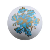 8 Adet Mavi Beyaz Ortanca Çiçek Desenli Polimer Düğme Kulp Mantar Mobilya Mutfak Dolabı Çekmece Kulbu Kulpları thumbnail 6