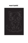 Kedi Araç Sticker 21x29 cm, Oto Sticker, Araba Sticker - 3