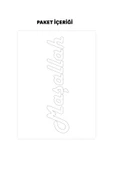 Beyaz Maşallah Yazılı Araç Sticker 21x29 cm, Oto Sticker, Araba Sticker - 3