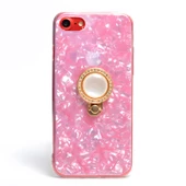 iPhone 7 / 8 / SE 2020 / SE 2022 Kılıf Parlak Mermer Desenli Yüzüklü Vista Silikon Kılıf - 5