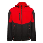 Softshell Kapşonlu Parçalı Mont - 6