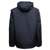 Softshell Kapşonlu Parçalı Mont - 5