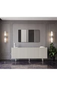 Enwood Capella Kumtaşı Rengi Mdf 5 Kapaklı Raflı 180 Lik Konsol - 2