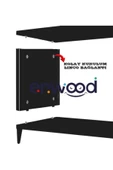 Enwood Rigel Country Siyah Mdf 2 Kapaklı Düşme Kapak Ahşap Ayaklı 180 cm  Tv Ünitesi - 4