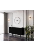 Enwood Capella Siyah Mdf 4 Kapaklı Raflı 140 Lık Konsol - 2