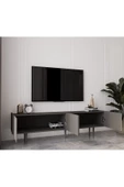 Enwood Capella Gri Mdf Country 4 Kapaklı Ahşap Ayaklı 180 Cm Tv Ünitesi - 3
