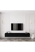 Enwood Capella Country Siyah Mdf 5 Kapaklı Duvara Monte 200 Cm Tv Ünitesi - 1