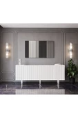 Enwood Capella Beyaz Mdf 5 Kapaklı Raflı 180 Lik Konsol - 1