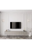 Enwood Capella Kumtaşı Rengi Mdf 5 Kapaklı Ahşap Ayaklı 200 Cm Tv Ünitesi - 1