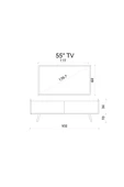 Enwood RİGEL KUM TAŞI RENGİ MDF 2 KAPAKLI (DÜŞME KAPAK) AHŞAP AYAKLI 160 CM COUNTRY TV ÜNİTESİ - 6