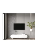 Enwood Regulus Beyaz Mdf 2 Kapaklı Ahşap Ayaklı 160 Cm Modern Tv Ünitesi - 1