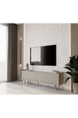 Enwood RİGEL KUM TAŞI RENGİ MDF 2 KAPAKLI (DÜŞME KAPAK) AHŞAP AYAKLI 180 CM COUNTRY TV ÜNİTESİ - 1
