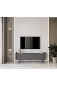 Enwood RİGEL GRİ MDF 2 KAPAKLI (DÜŞME KAPAK) AHŞAP AYAKLI 180 CM COUNTRY TV ÜNİTESİ - 3