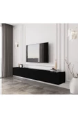Enwood Capella Country Siyah Mdf 5 Kapaklı Duvara Monte 200 Cm Tv Ünitesi - 2