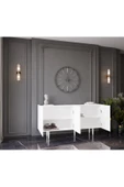 Enwood Capella Beyaz Mdf 4 Kapaklı Raflı 140 Lık Konsol - 3
