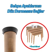 8 Adet Düz Siyah Zigon Sehpa Ayağı Tabanı Mobilya Masa Açılı Orta Sehpa Ayak Bağlantı Aparatı - 5