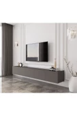 Enwood Capella Gri Mdf Country 5 Kapaklı DUVARA MONTE 200 Cm Tv Ünitesi - 2
