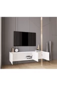Enwood Capella Beyaz Country Mdf 3 Kapaklı Duvara Monte 140 Cm Tv Ünitesi - 3